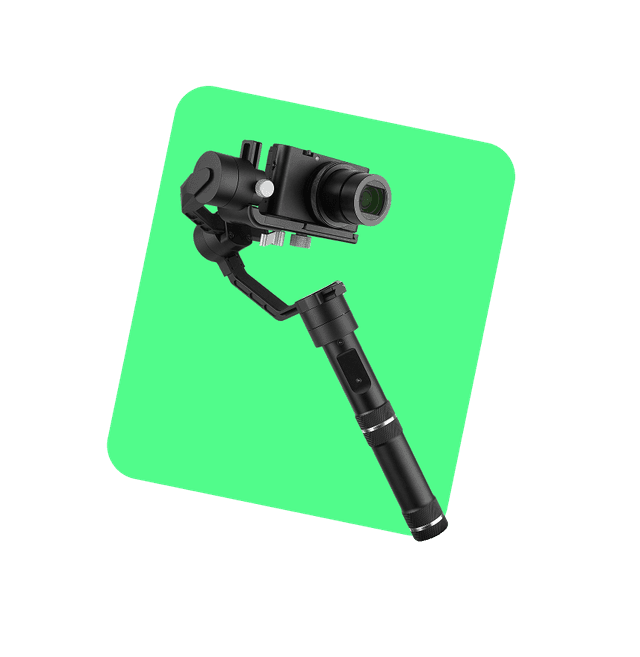 Gimbal on green background